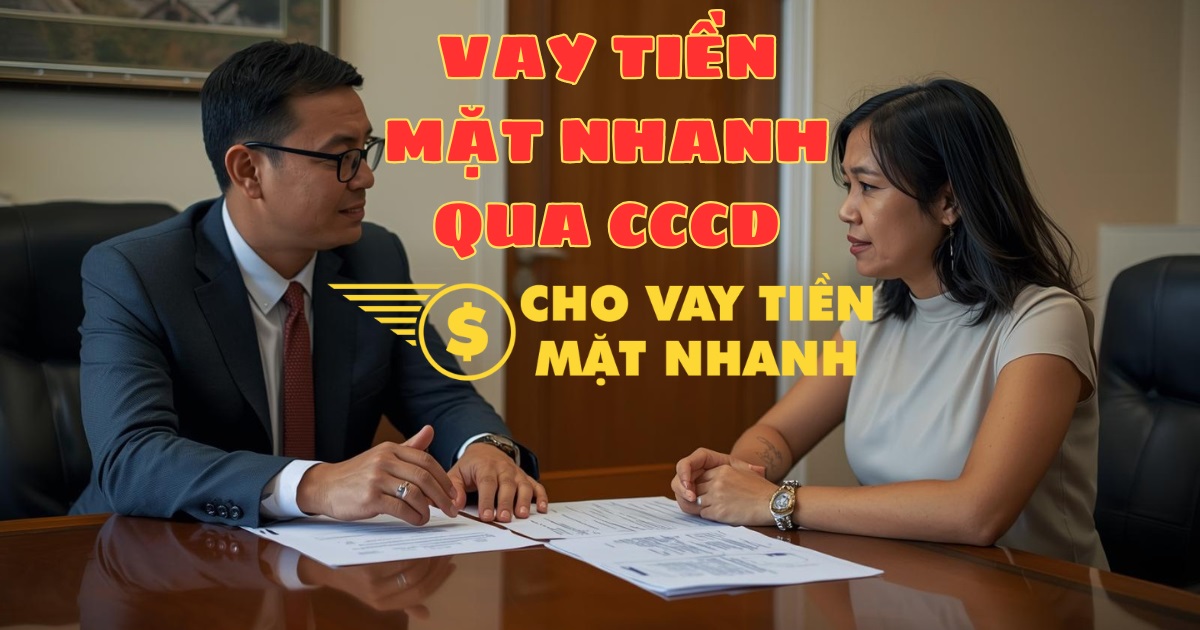 Chuyên viên hỗ trợ khách hàng làm hồ sơ vay tiền mặt nhanh chỉ cần CCCD giải ngân trong ngày.