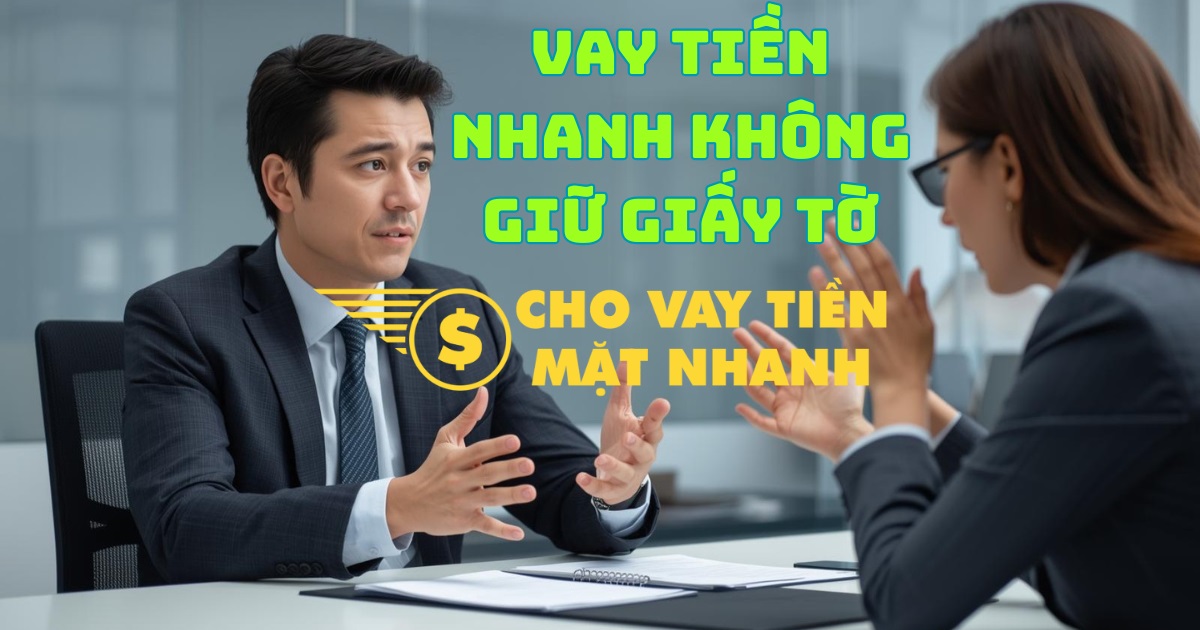 Chuyên viên tư vấn gói vay tiền nhanh không thế chấp và không giữ giấy tờ gốc của khách hàng.