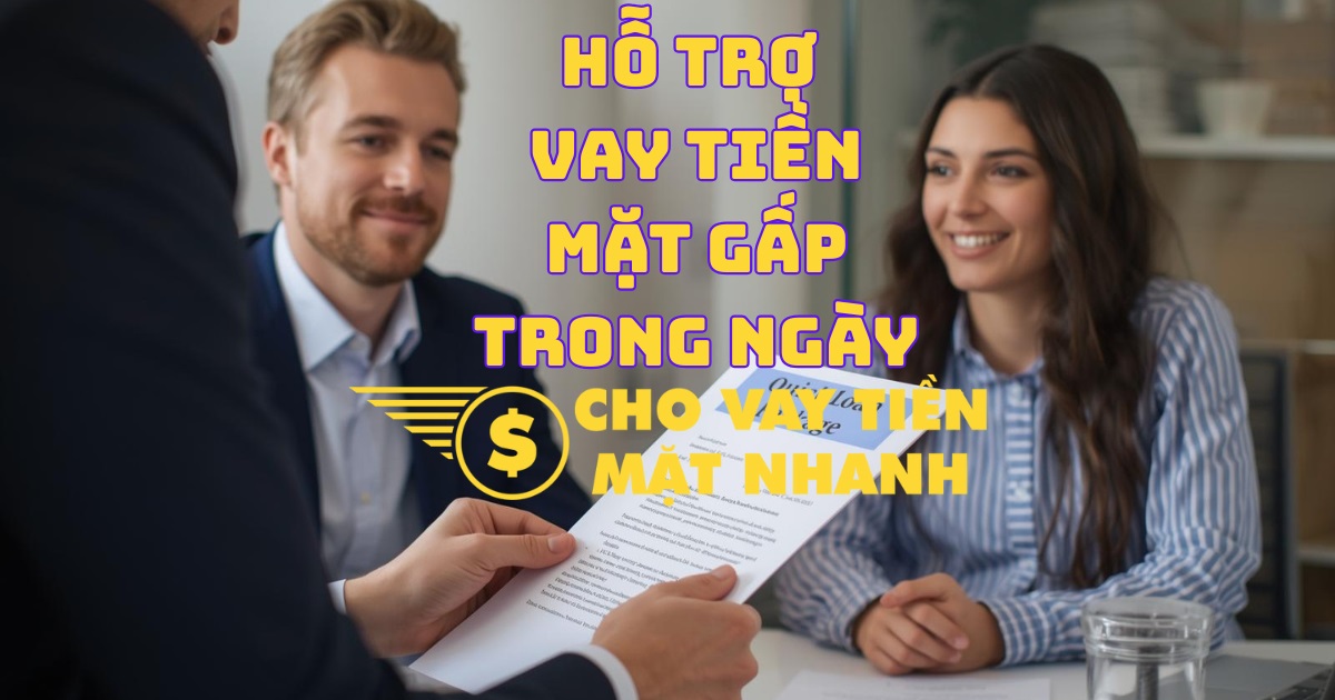 Chuyên viên hỗ trợ thủ tục vay tiền gấp có ngay trong ngày cho khách hàng, dịch vụ Vay tiền mặt gấp có ngay siêu tốc, đơn giản.