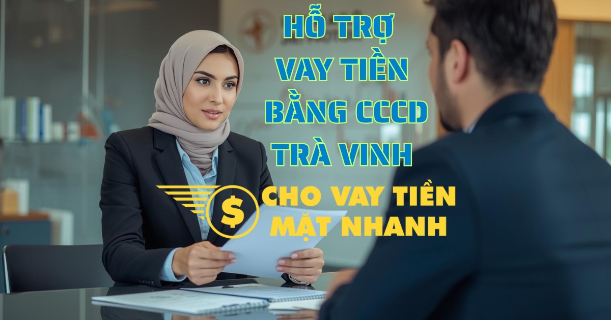 Chuyên viên tư vấn gói vay tiền nhanh thủ tục chỉ cần CCCD cho khách hàng tại Trà Vinh, dịch vụ vay tiền Trà Vinh tiện lợi, siêu tốc.